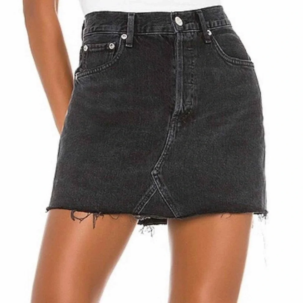 Agolde Quinn High Rise Mini Skirt Womens Size 27